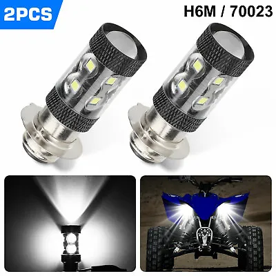 2x 6000K HID White H6M LED Headlight For Yamaha YFZ450R Rhino 700 Raptor YFM660 • $9.48