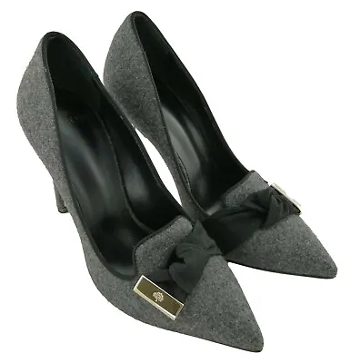 Mulberry Grey Shoes Stiletto High Heeled Marl Size UK 4 EU 37 Cotton Kensington • £89.99