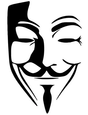 2x V FOR VENDETTA / GUY FAWKES MASK  4 INCH VINYL DECAL/STICKER • $1.99