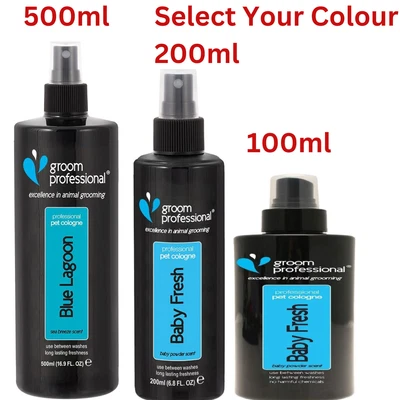 £8.75 • Buy Groom Professional Pet Cologne All Types Fresh Scent Dog Spray 100ml-200ml-500ml
