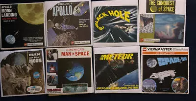 Space-Apollo-Moon* Viewmaster 3 Reel Sets* Booklet For Each Set* Your Choice • $10