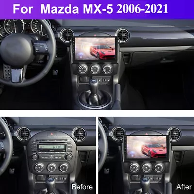 Android 13 Car Stereo FM Radio Wifi Apple Carplay GPS Navi For Mazda Miata MX-5 • $148.80