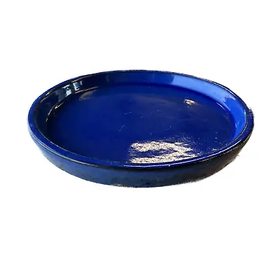 Blue Round Saucer High Fired Ceramic FREE SHIPPING Extra Large Size 8”-19.5  • $119