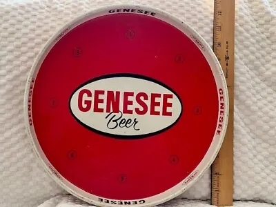 Genesee Beer Metal Beer Servng Tray Vintage Collectible 12  Rochester Ny 2 Sided • $17.49