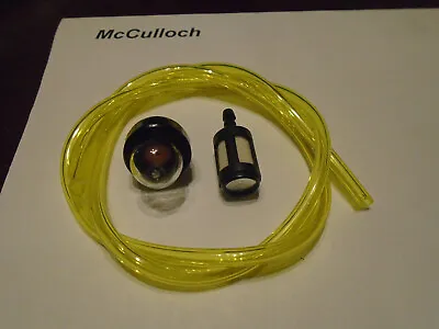 New Primer Bulb Gas Fuel Line Filter Mcculloch 3200 3500 3516 3214 • $5.75