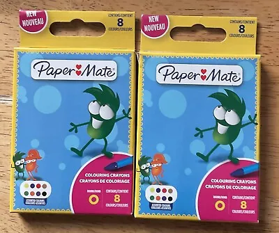 Paper Mate Crayons X 2 Packs Of 8 Multi Coloured New • £3