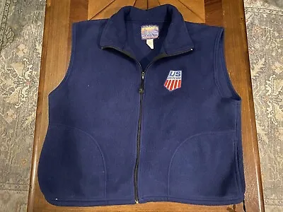 US SKI TEAM United States USA WINTER OLYMPICS FLEECE VEST Jacket Coat Sz XL • $26.99