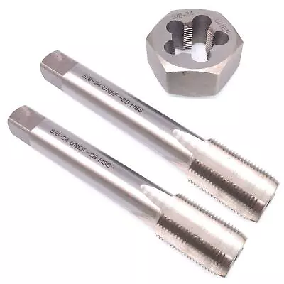 HSS 5/8-24 Taper & Plug Tap & 5/8-24 Hexagon Die Thread Right Hand Set • $29.40