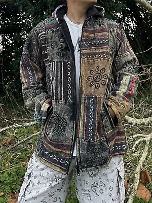 Unisex Jacket | Patched Jacket | Handmade | Eco Friendly| Hippie Boho Spiritual • $75.80