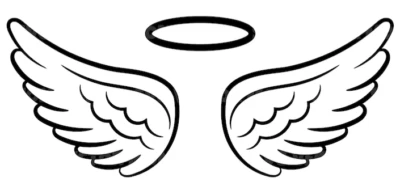 £3.25 • Buy Angel Wings With Halo Vinyl Decal Sticker Memorium Love Memories Self Adhesive