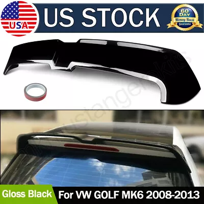 Car Rear Trunk Spoiler Roof Lip For Volkswagen Golf 6 MK6 GTI R 2008-2013 Black • $100.56