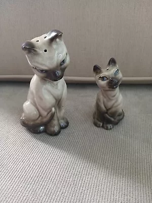 Ceramic Arts Studio Siamese Cat And Kitten Salt And Pepper Shaker Set 1951 USA • $15