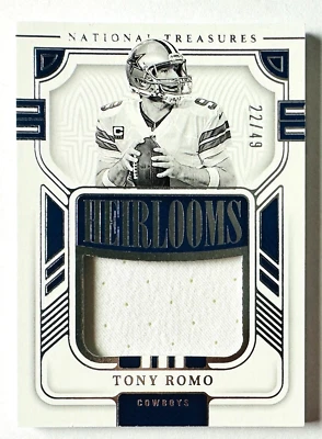 $24 • Buy 2022 National Treasures Tony Romo JUMBO Jersey Card Heirlooms SP #/49 Cowboys!
