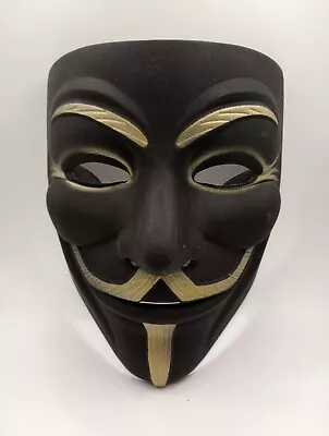 V For Vendetta Matte Polishing Black Hacker Mask Project Zorgo Costume Props • $15