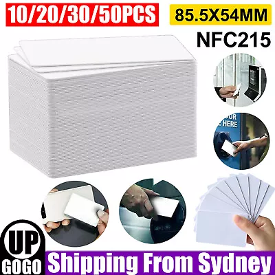 UP 50X NTAG215 NFC White PVC Card Tag For TagMo Forum Switch Type 2 Tags Chip • $4.99