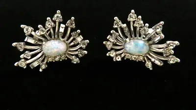 Marcel Boucher MB Sterling Silver Opal Starburst Earrings 2419 Phrygian Cap RARE • $99.99