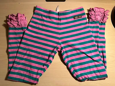 Matilda Jane Sz 8 Make Believe Take Me Home Ruffle Striped Leggings • $4