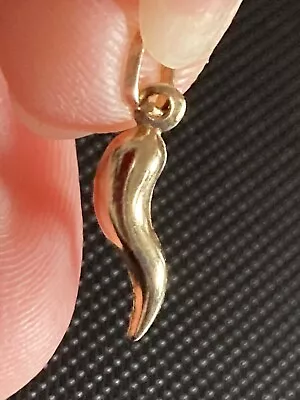 9 Ct Yell Gold Hollow Horn Of Plenty Charm /  Pendant  Not Scrap 0.2 G Ex Con • £35