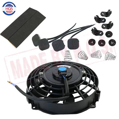 12V 7  Inch Universal Slim Electric Radiator Cooling Fan Push Pull Mounting Kit • $24.97