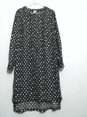 Merona Dress Plus Size Xl Tg Moon Polka Dot Casual Shift Dress • $7.99