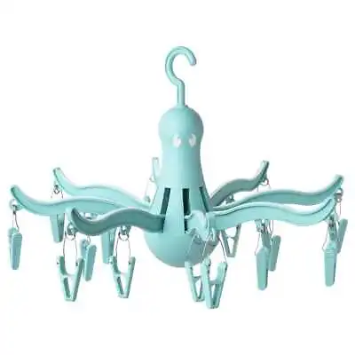 IKEA PRESSA Hanging Dryer 16 Clothes Pegs Plastic Octopus Arms Camping Caravan • £9.40