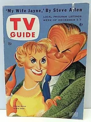 1956 BURNS & ALLEN TV GUIDE MAGAZINE #192 MICKEY MOUSE CLUB No LABEL Portland Or • $37.80