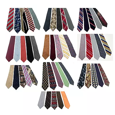 50 Vintage Neckties Lot Name Brands SILK Neck Ties Necktie FLAWLESS All WEARABLE • $74.99