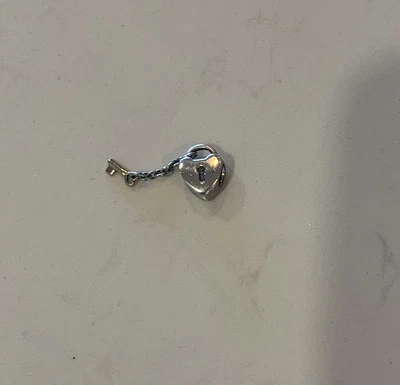 $25 • Buy Pandora Two Tone Heart And Key Charm 790288