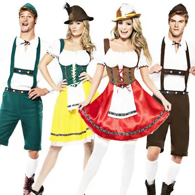 £14.99 • Buy Bavarian Man Or Wench Oktoberfest Fancy Dress Lederhosen German Beer Costume New