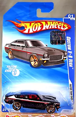 2010 Hot Wheels #129 Faster Than Ever 1/10 CUSTOM V-8 VEGA Black Variant W/FTESp • $19.50