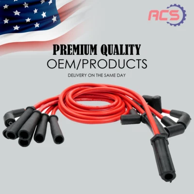 $25.48 • Buy 7X Red Spark Plug Wires For Chevy GMC Astro Blazer Jimmy 1996-07 V6 4.3L M629182