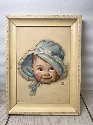 Maud Tousey Fangel 5x7 3d Art Baby Blue Bonnet (a Little Cute Or Little Creepy?) • $12