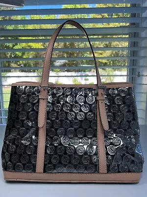 Michaels Kors Gun Metal Grey Metallic Tote Leather Straps • $50