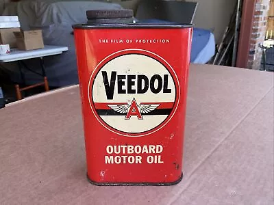 Vintage Veedol Outboard Motor Oil 1 Empty Quart Can • $39.99