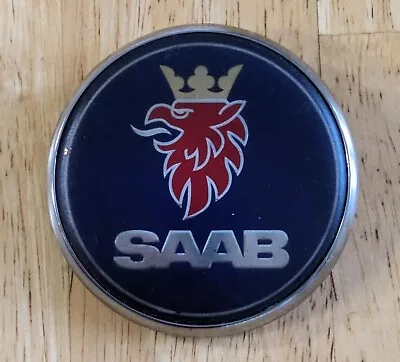 OEM 2003-2007 Saab 93 9-3 SEDAN Rear Trunk Emblem Chrome Blue Badge 2.5  Used • $12