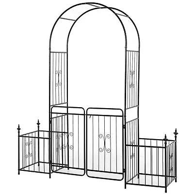 Garden Arch Arbor With Trellis Gate For Archway Wedding Arbour Outdoor Ceremony • $110.31