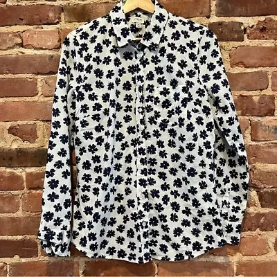 J Crew Factory Printed Lightweight Cotton Shirt In Signature Fit Flower • $24.99