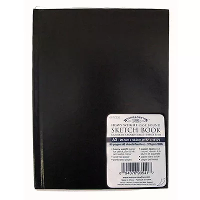 Winsor & Newton Hardback 170gsm Sketchbook - Casebound - Choose A6 A5 A4 A3 • £8.99