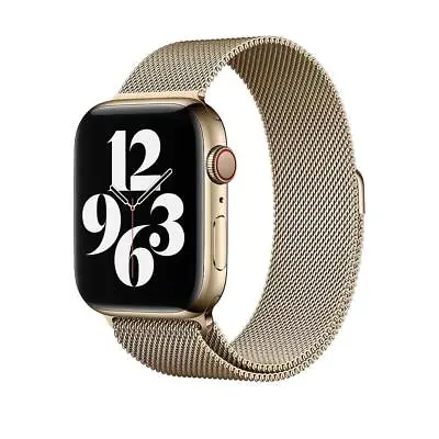 $120.69 • Buy Genuine / Official Apple Milanese Loop Watch Strap Band - 44mm/42mm/45mm - Gold