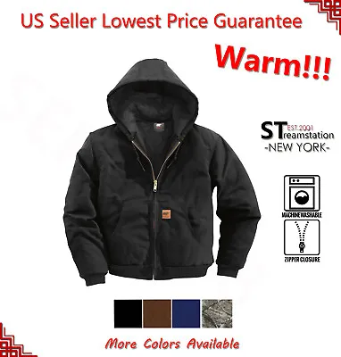Mens Winter Thermal Duck Jacket Coat Sandstone Jacket Canvas Quilted Waterproof  • $55.88