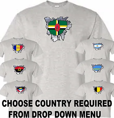 Flag Of Any Country (LIST 2)(choose In Menu) Digital Printed T Shirt • £13.50