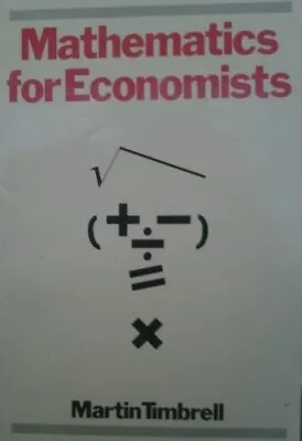 Mathematics For Economists • $6.44