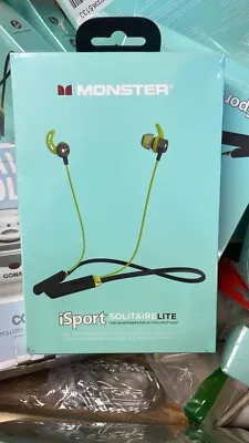 Wireless Earbuds Monster ISport Solitaire Lite Headphones Item 2592 Green • $11