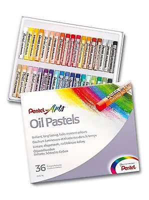 Oil Pastels By Pentel Artists Pastels - Pack Of 36 Vivid Colours • £7.99