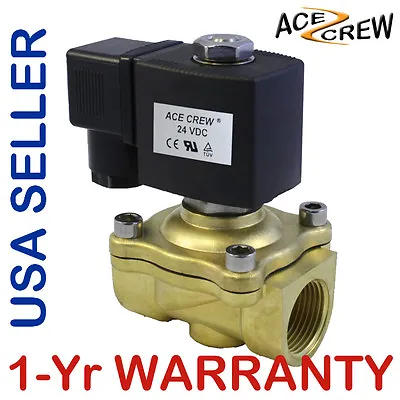 3/4 Inch 24V DC Brass Electric Solenoid Valve NPT Gas Water Air Normally Closed • $32.98