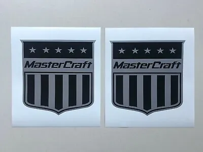 $27.49 • Buy Mastercraft Ski Boat Back Window SET OF 2 Badge Multi-Color Vinyl Decal Sticker