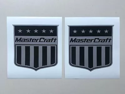 $27.49 • Buy Mastercraft Ski Boat Back Window SET OF 2 Badge Multi-Color Vinyl Decal Sticker