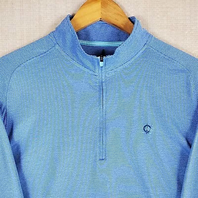 JOHNNIE O Size Medium Mens Golf Polo Shirt Weight 1/4 Zip Pullover Wicking • $79