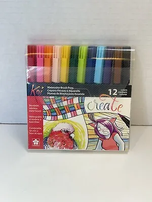 $15 • Buy Sakura Koi Watercolor Brush Pen Set 12 Assorted Colors Blendable Dye Based Ink