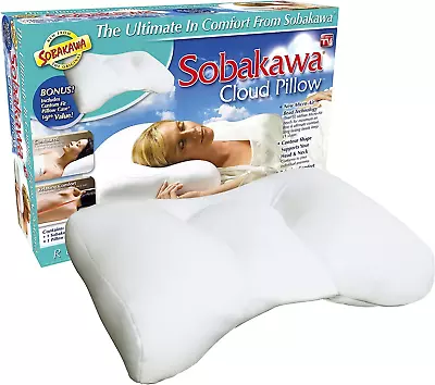Sobakawa Cloud Pillow With Microbead Fill- Microbead Pillow- Contoured-Shaped Pi • $45.10